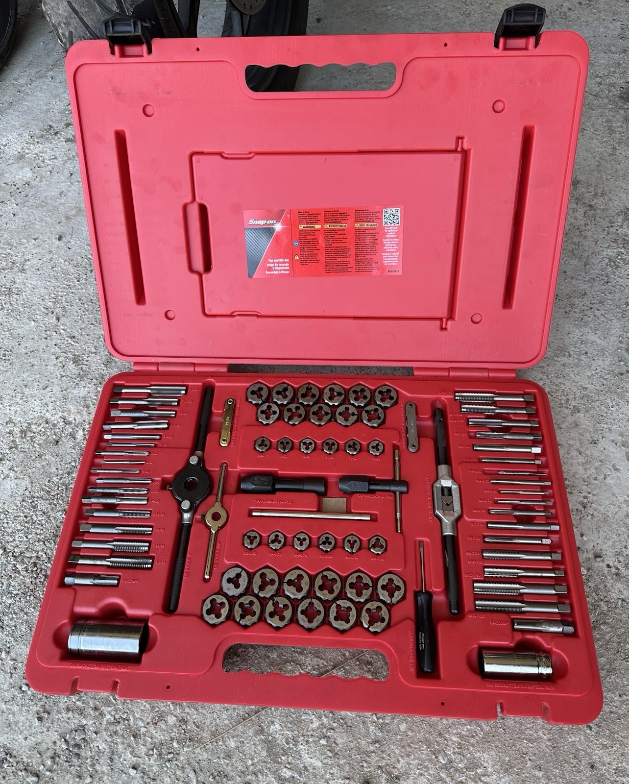 Snap-on TDTDM500B 80 pc SAE & Metric Master Tap & Die Set - Made in USA