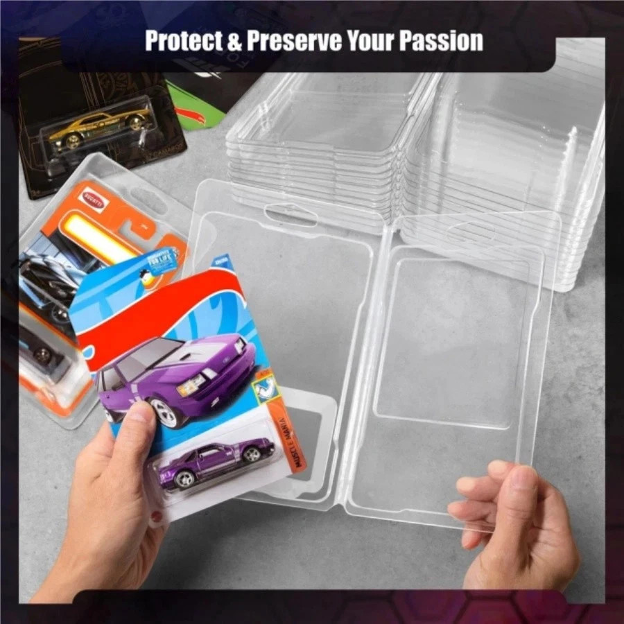 12PCS Clear Protector Case Plastic Display For Hot Wheels & Matchbox Basic Car