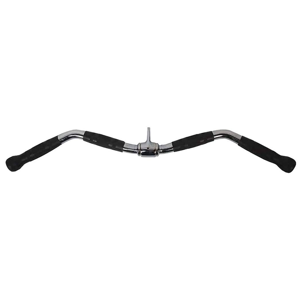 Lat Bar Cable Machine Attachment 30 Inch Full Rotation Rubber Handle
