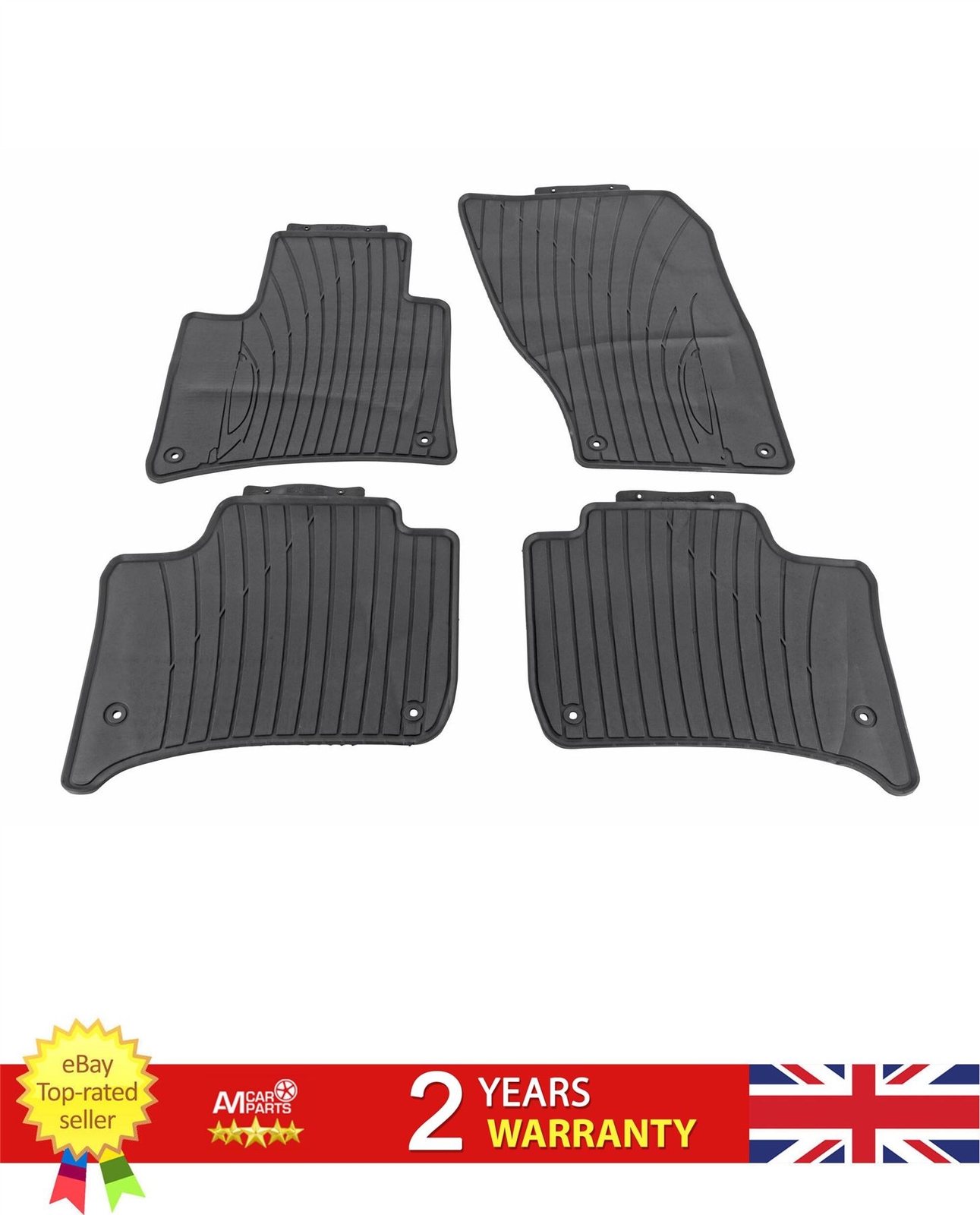 Rear Floor Mat Set For Porsche CAYENNE 10-17 958044801551E0