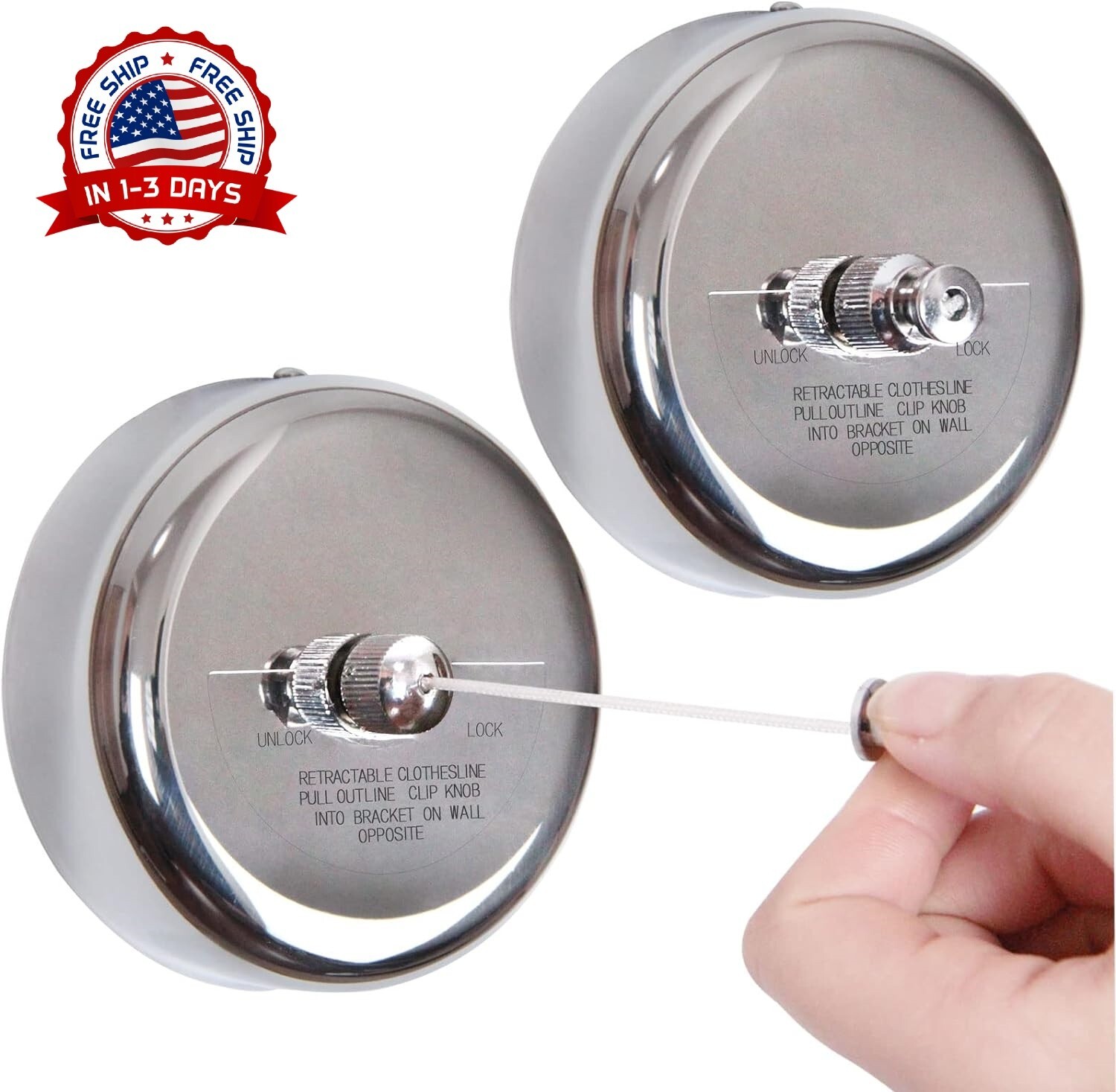Tendederos Retractiles De Ropa Tender Secar Pared Tendero Portatil Cuerda Colgad