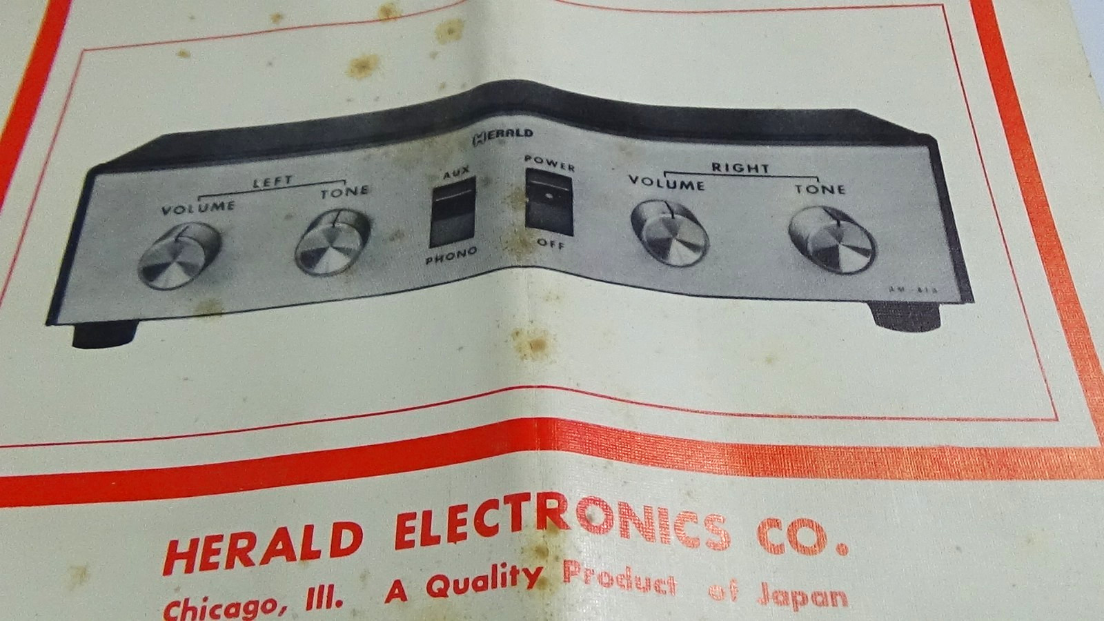 Vintage Herald AM-41 Solid State Stereo Amplifier #879