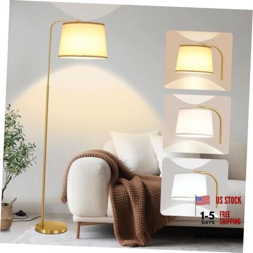 Floor Lamp for Living Room, Dimmable Modern Floor Lamps for Gold (With Remote)