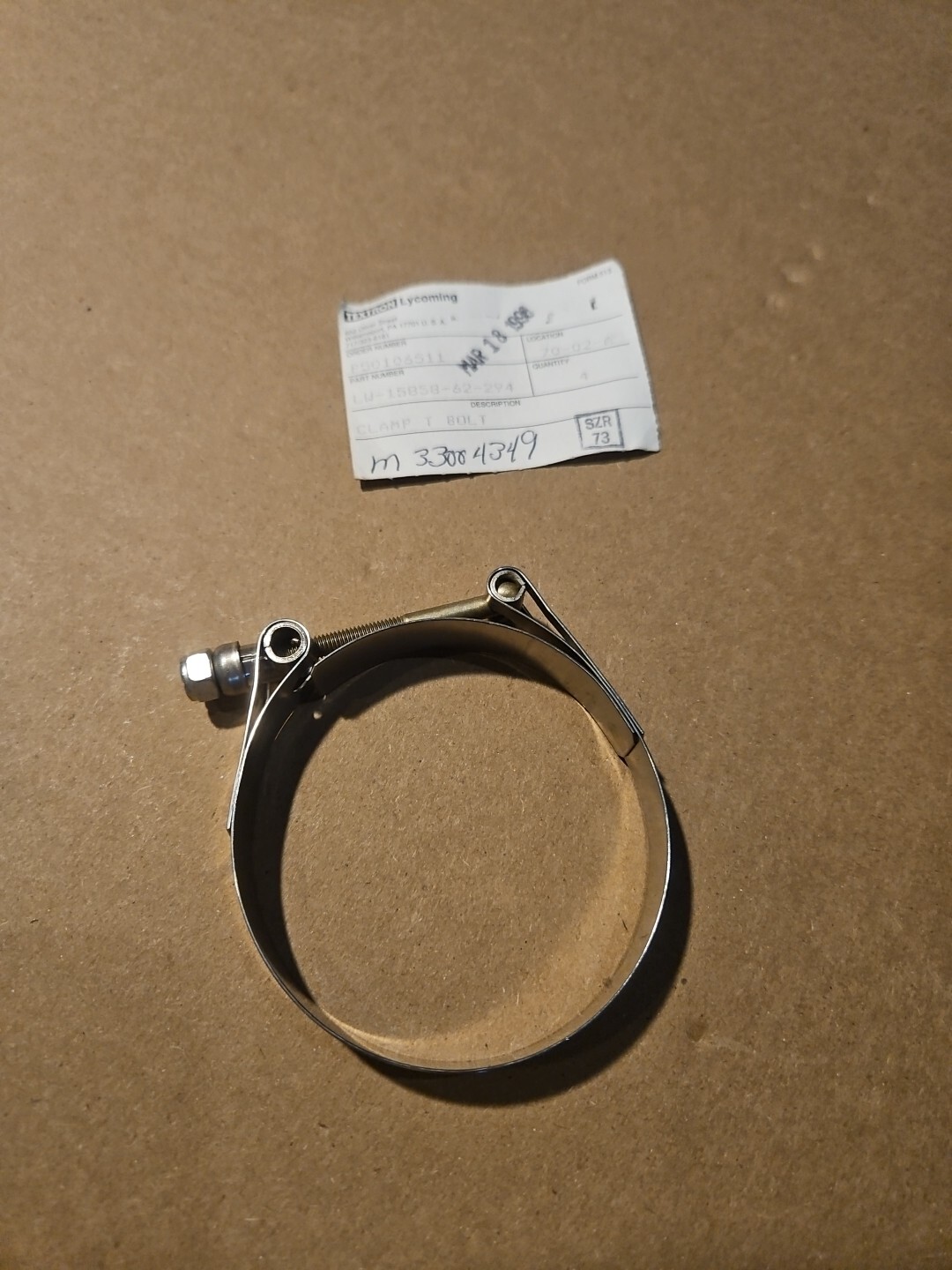 Lycoming LW-15858-62-294 Clamp T Bolt