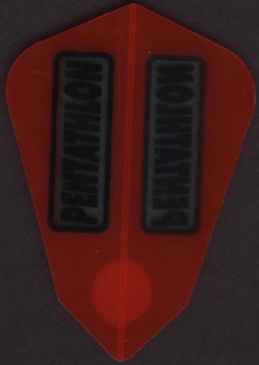 RED PENTATHLON Fantail Dart Flights: 3 per set
