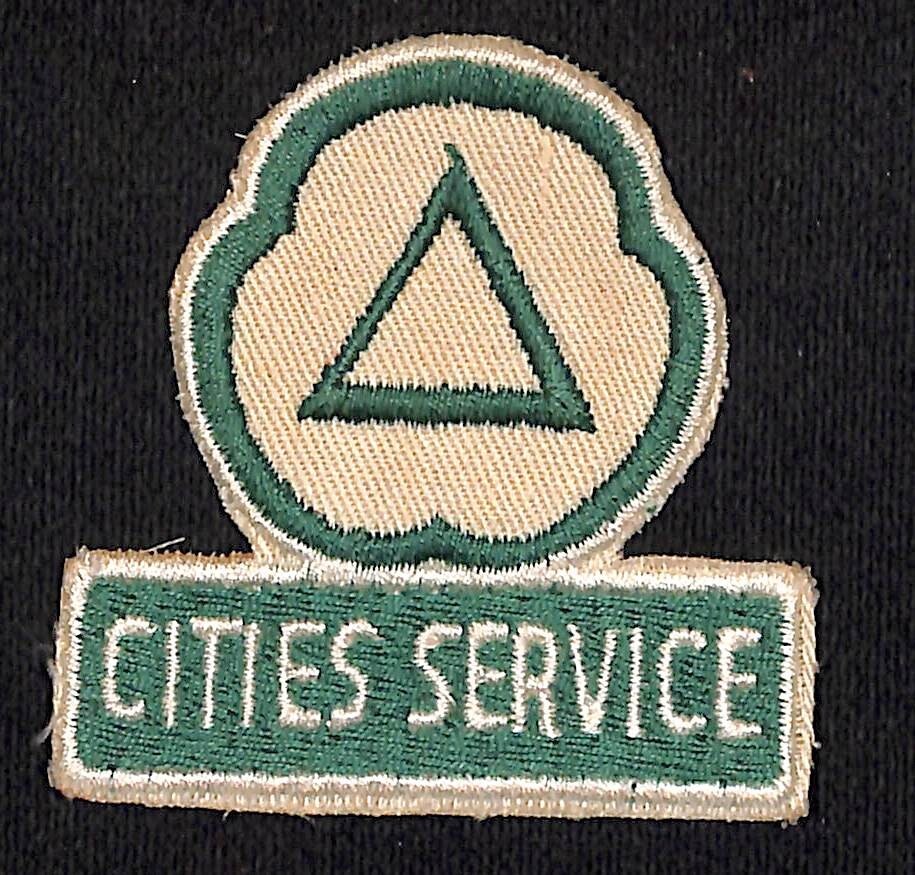 Cities Service Vintage Embroidered Patch - 2 3/8" x 2 1/2" c1950's-65
