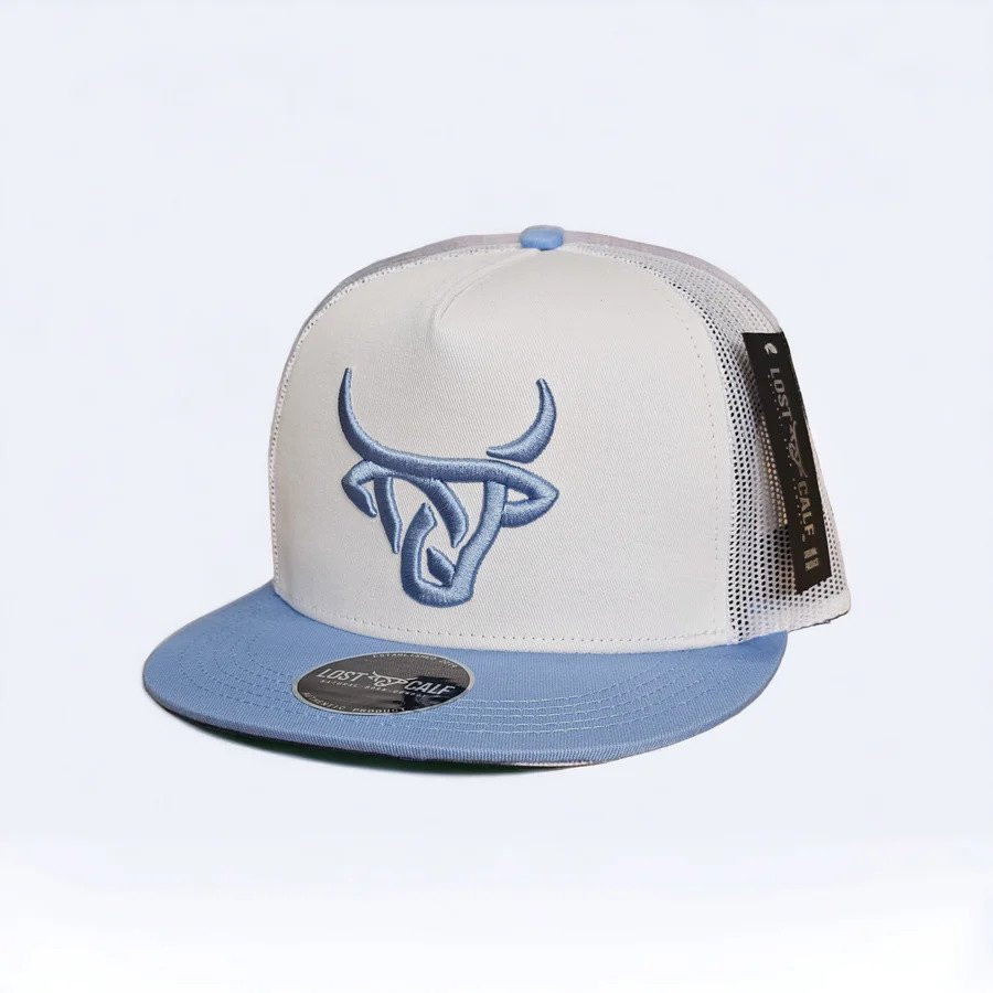 Lost Calf 3D Logo Light Blue With White - Hats Cap - Celeste Flat