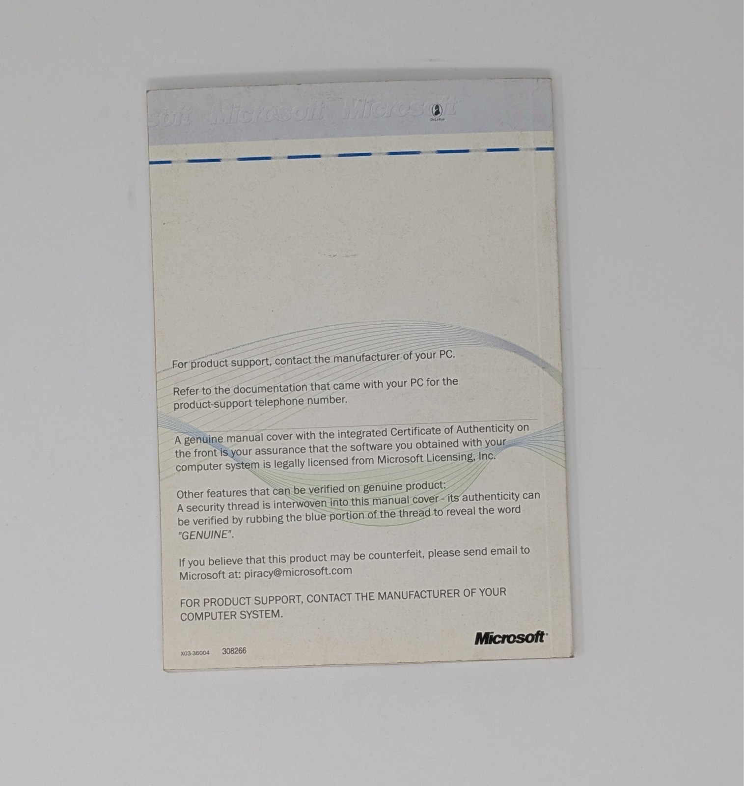 Microsoft Windows 98 Getting Started Manual Only & Product Key NO DISC