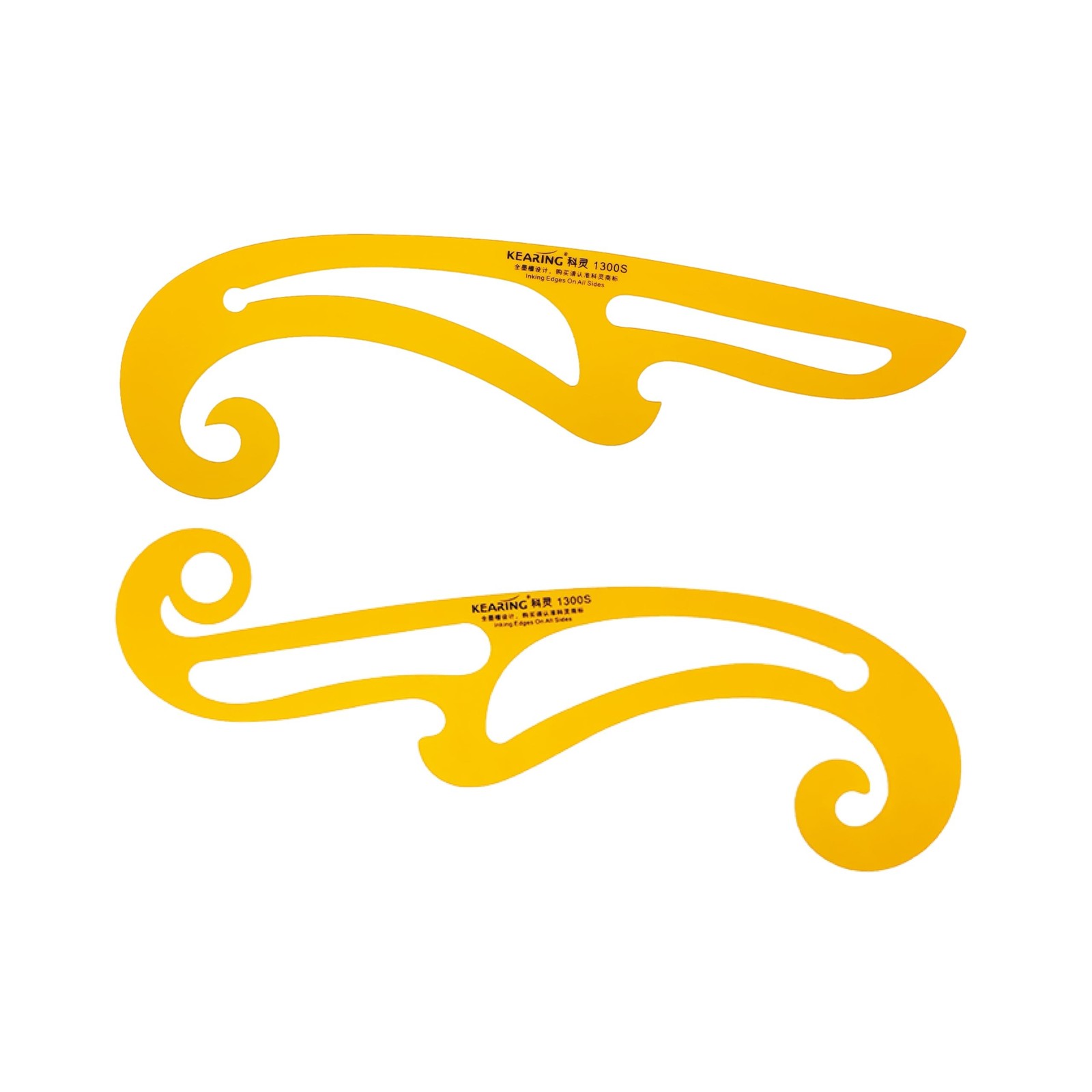 KEARING French Curve Ruler Template Set of 2pcs, Flexible Plastic Drafting & ...