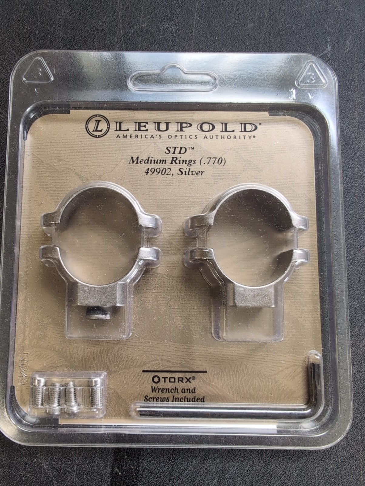 Leupold STD MEDIUM Scope Ring Set Silver .770 High 49902
