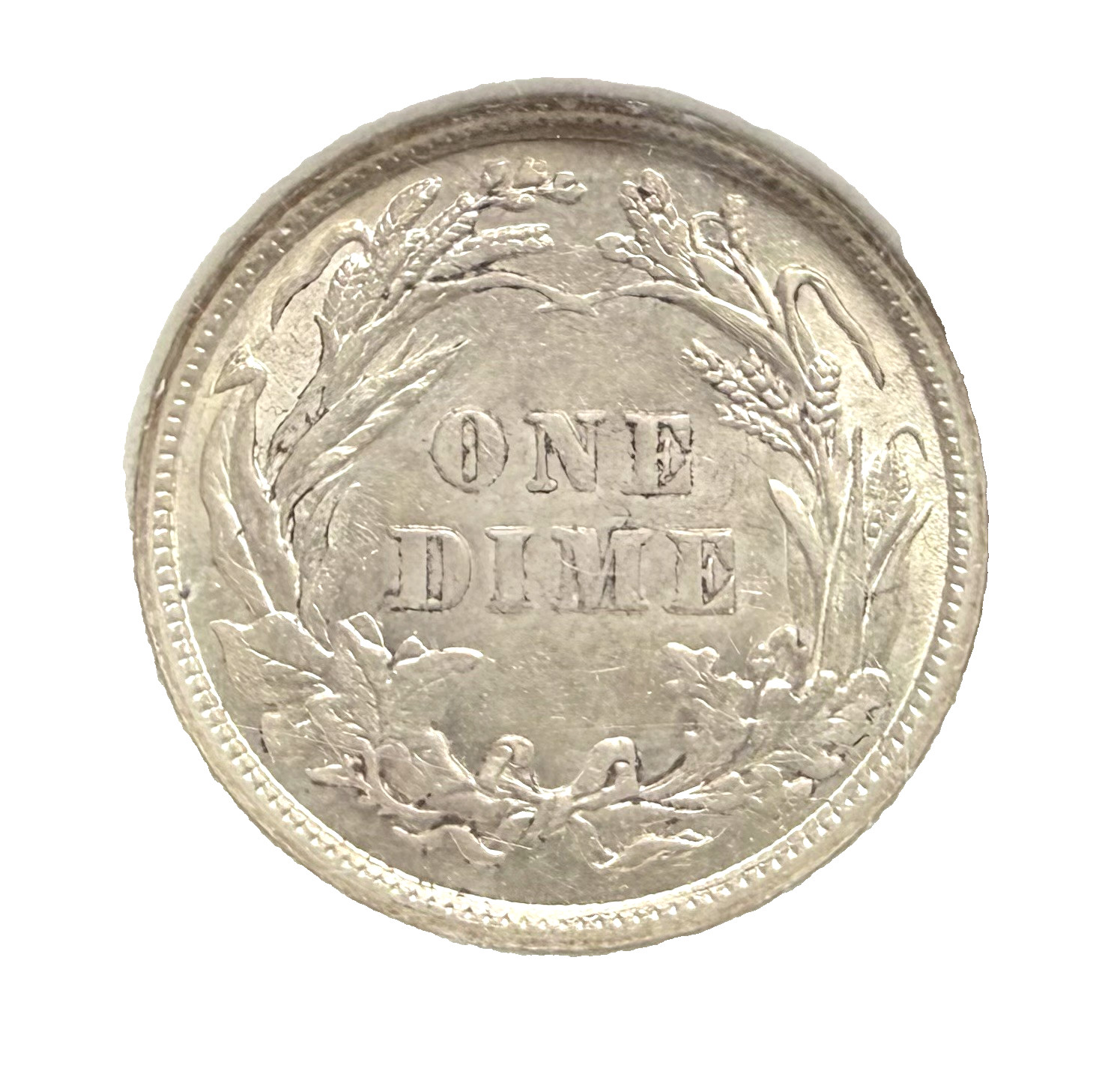 1906 BARBER DIME - CHOICE AU - ORIGINAL & LUSTROUS