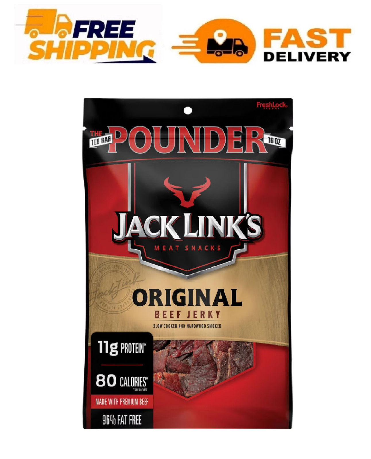 Jack Link's Original Beef Jerky, 16 oz.