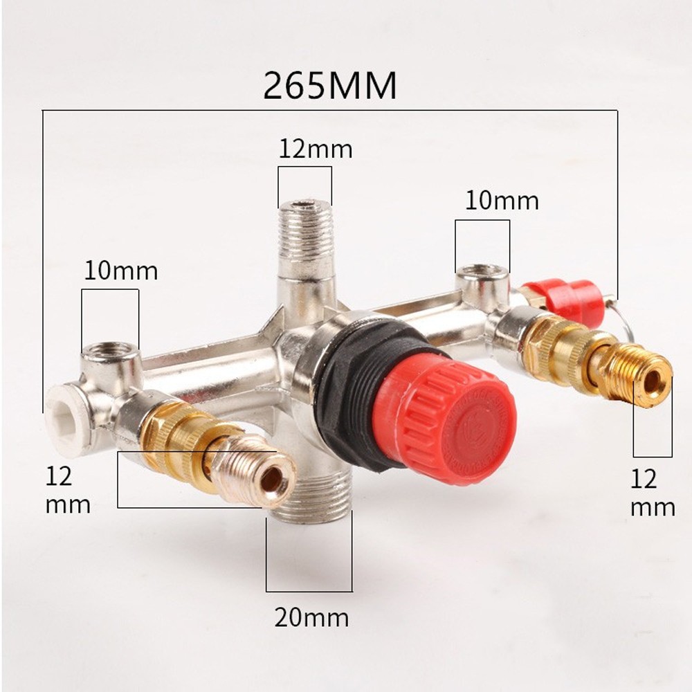 Air Compressor Pressure Valve Switch-Control Manifold Regulator Gauges Tool KIT