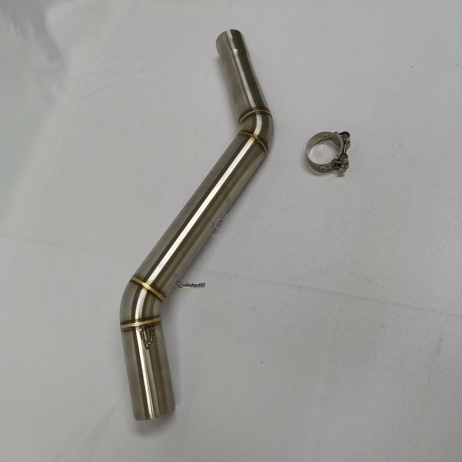 For CF-Moto 650NK 400NK Mid Exhaust Link Pipe Stainless Steel 51mm Connect Pipe