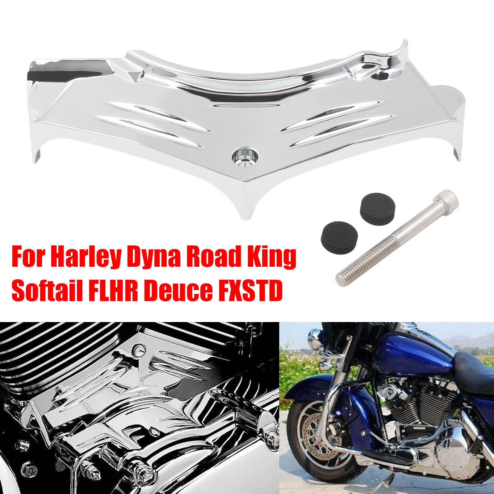 Chrome Cylinder Base Cover For Harley Softail Dyna Wide Glide Touring 1999-2006