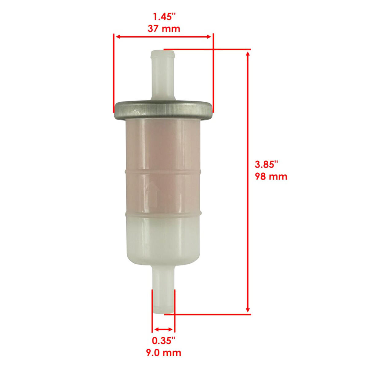 2X Fuel Filter For Kawasaki KAF620G Mule 3000 2008 & Before