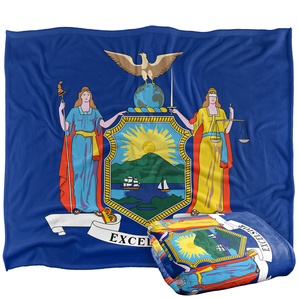 New York Flag Silky Touch Super Soft Throw Blanket, 50"x60"