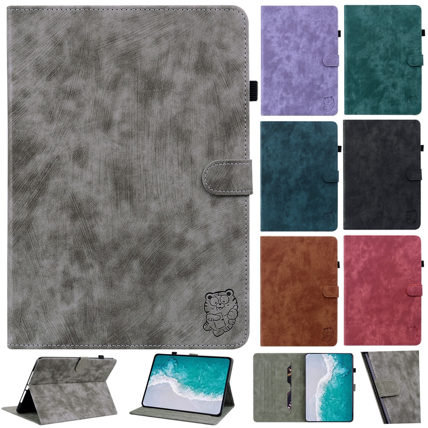 Tablet Case [Select Model] - Leather Flip Case Protective Cover with Stand A02TX