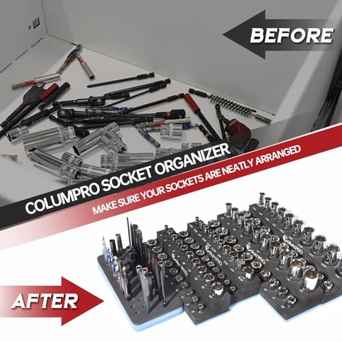 Foam Socket Organizer for Tool Box Drawer,Sockets Holder for Both Whole Set
