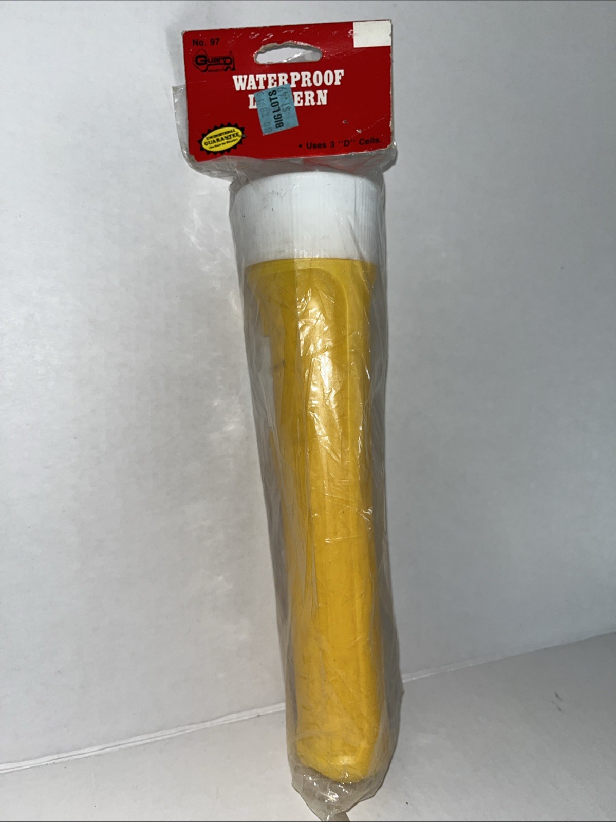 Vintage Guard Security No. 97 Lantern Yellow & White Waterproof Flashlight