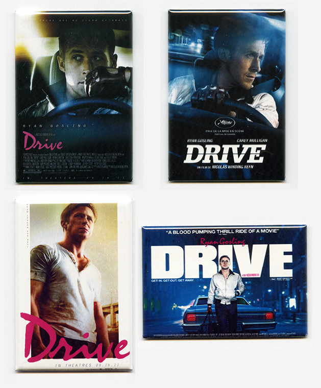 DRIVE / RYAN GOSLING - MOVIE POSTER FRIDGE MAGNETS (mondo scorpion vinyl jacket)