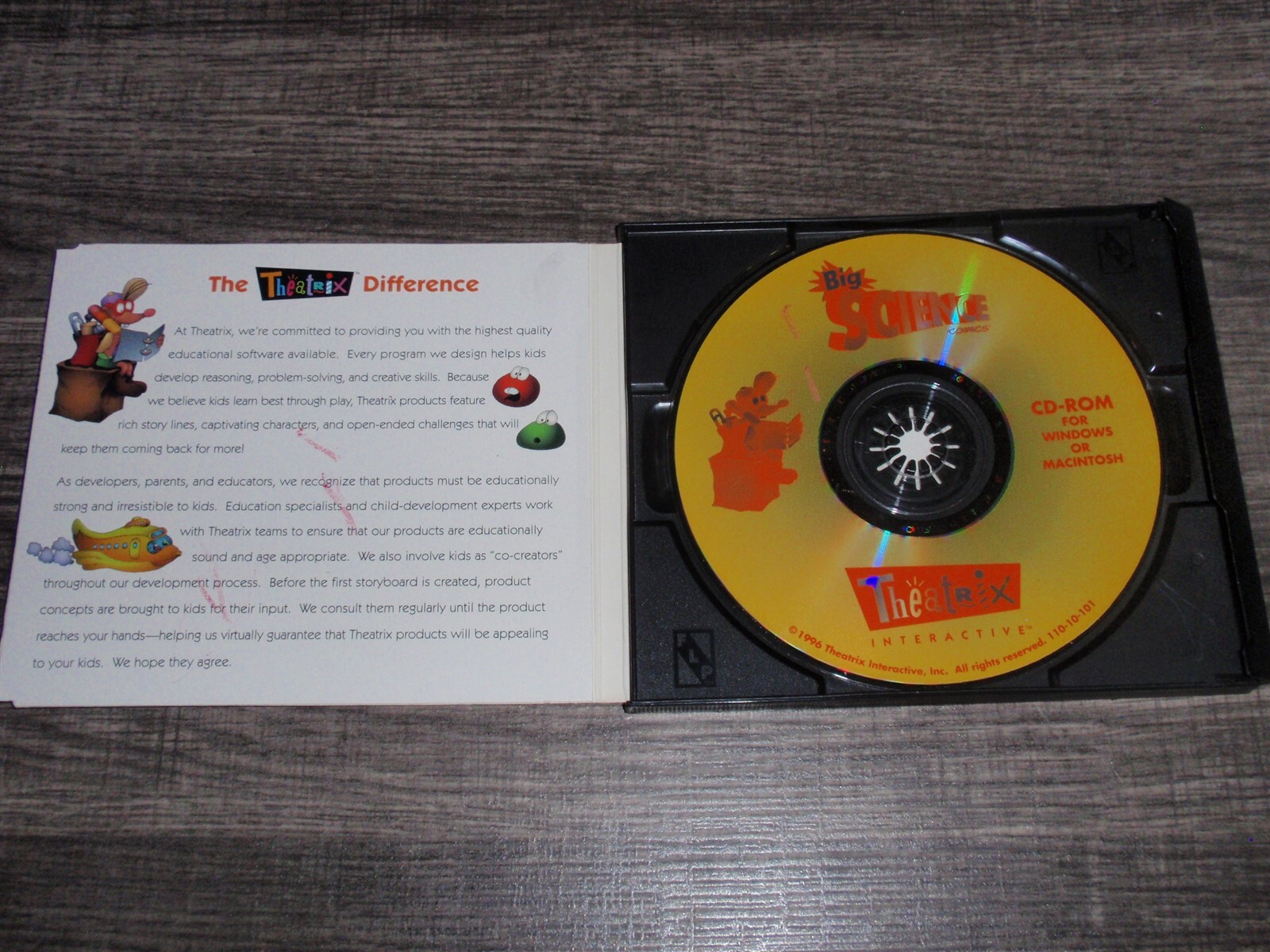 Big Science Comics PC/Mac CD-ROM Theatrix Interactive 1996 for Windows 95/3.1