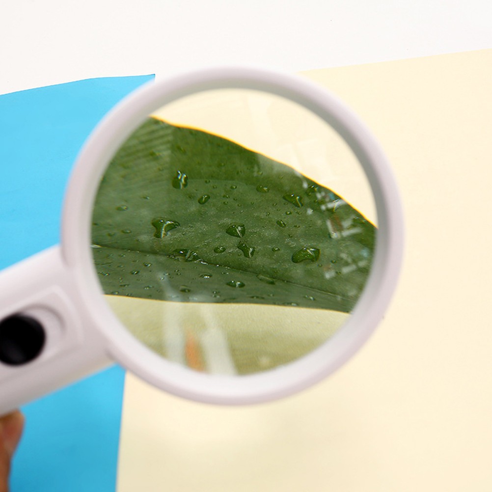 3X Led Glass With Plastic Handle Lightweight Handheld Magnifier