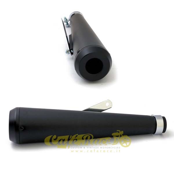 Black Megaphone Terminal Length 42Cm Caferace Custom