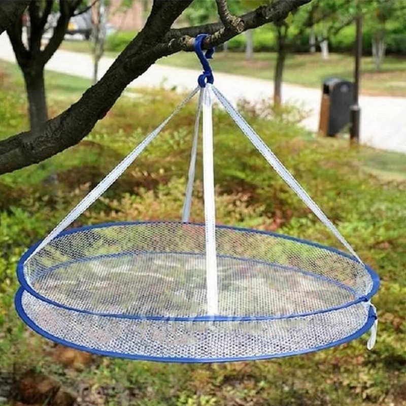 Meshes Basket Dryer For Indoor Outdoor Use Practical Folding Laundry Drying Rack