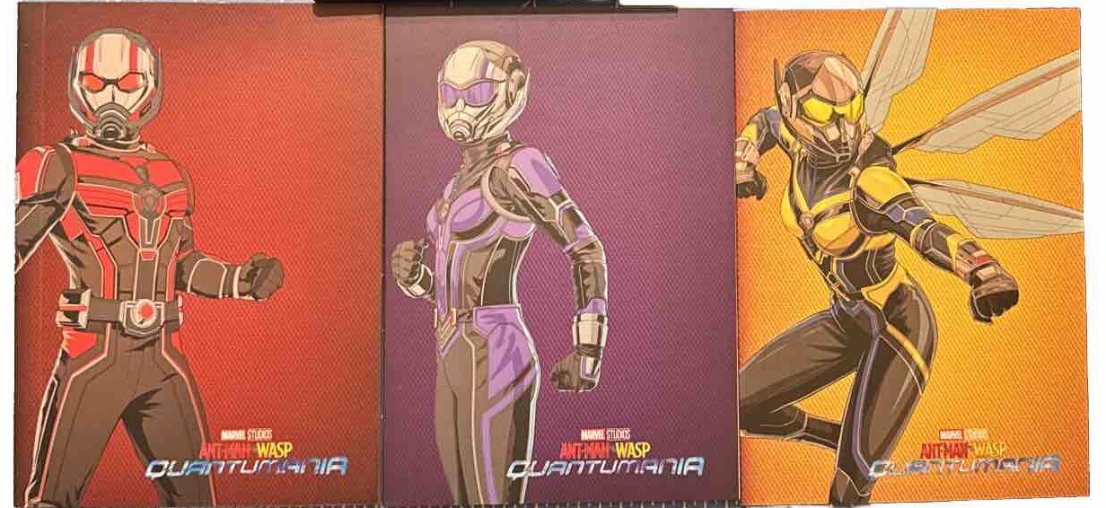 Marvel Ant Man and the Wasp Quantumania Merchandising Notebook X3
