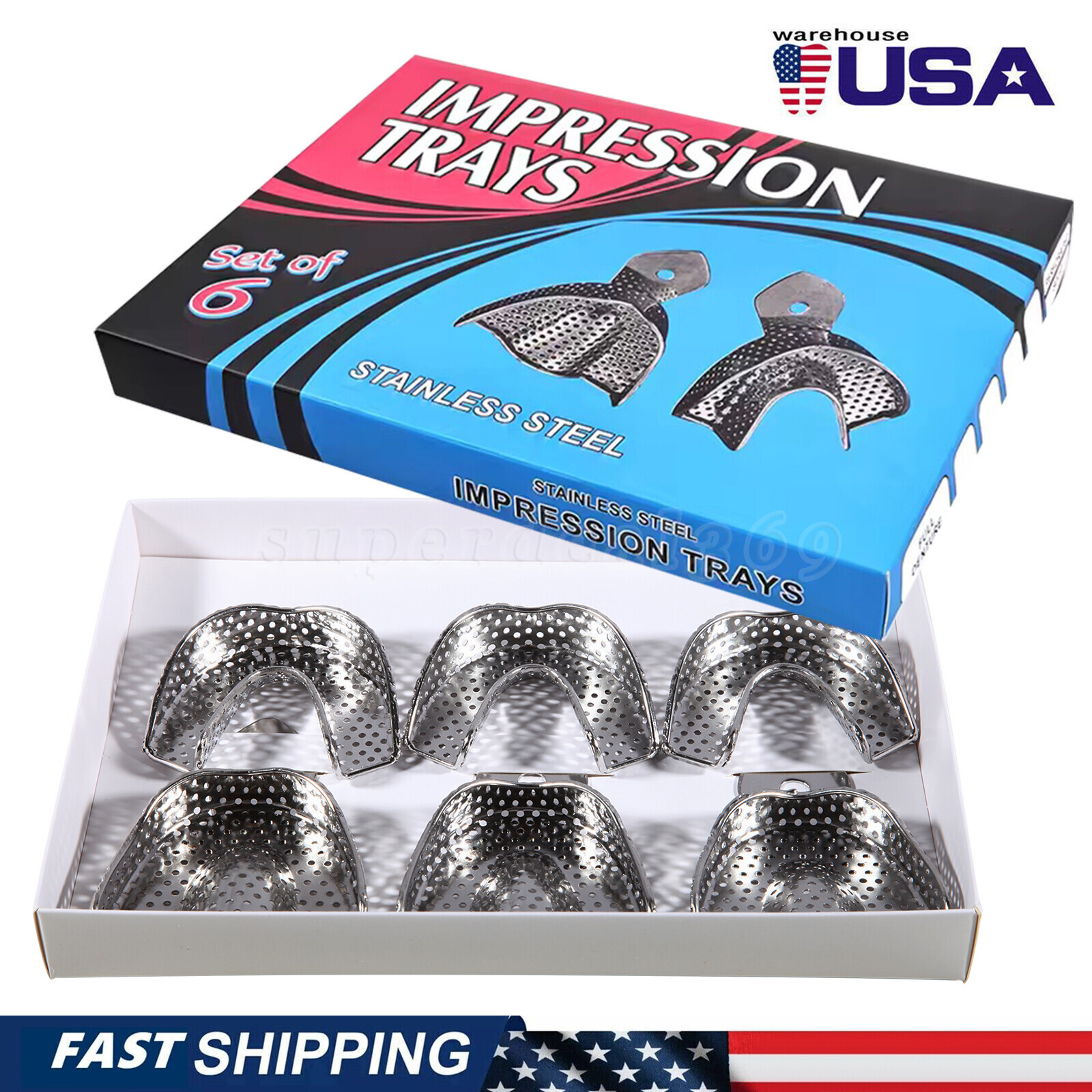 Dental Impression Tray 6 pcs sa