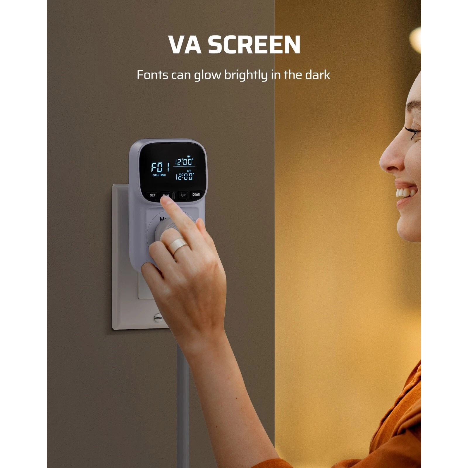 Digital Temperature Controller Plug Thermostat With Memory Function 16A Output