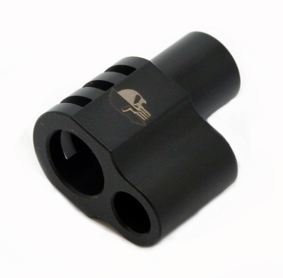 1911 Full-Size Compensator Spartan / Skull Engraved .45acp SS Black Finish