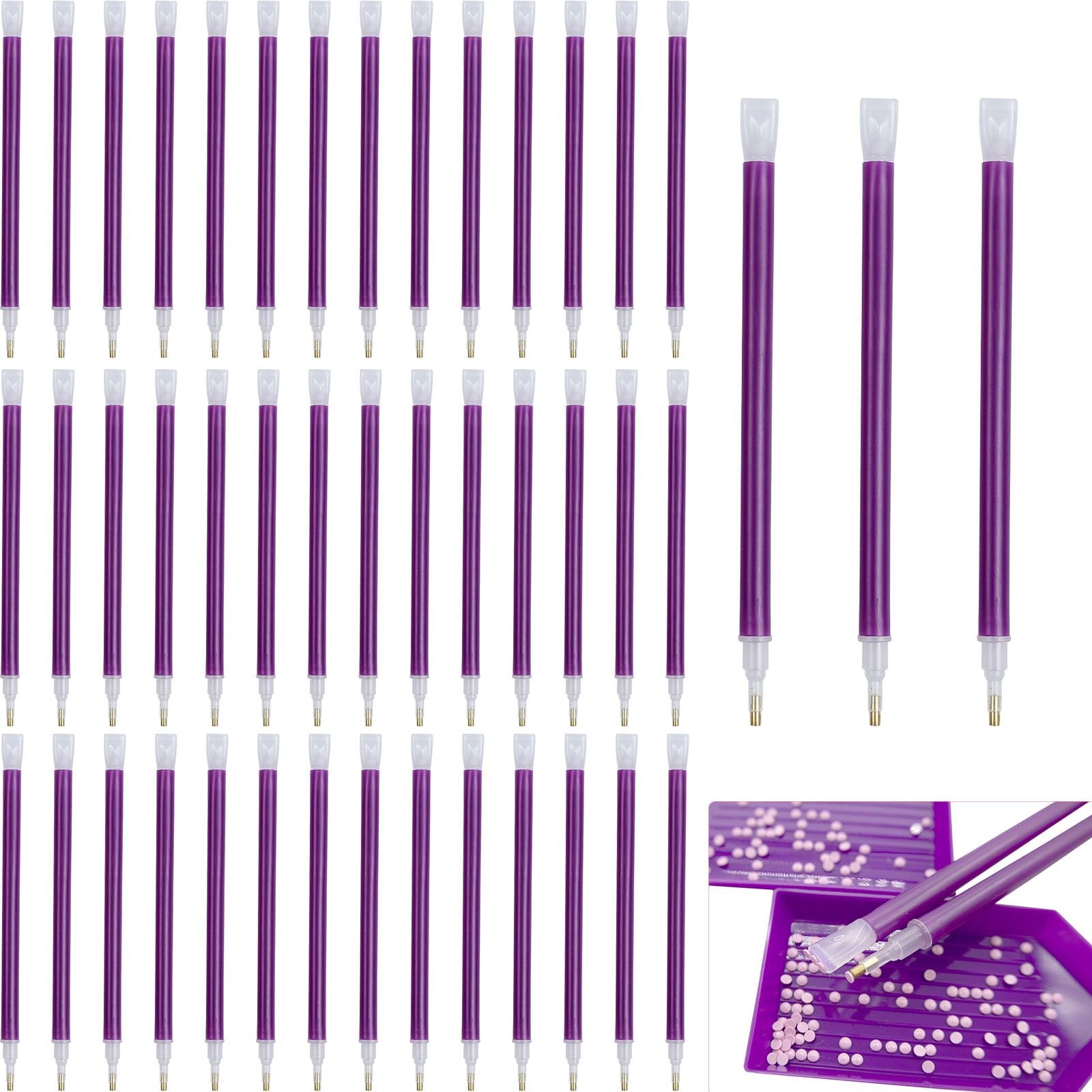 QYING 45pcs 5D Diamond Art Painting Pens,Purple 1 Count (Pack of 45), Purple