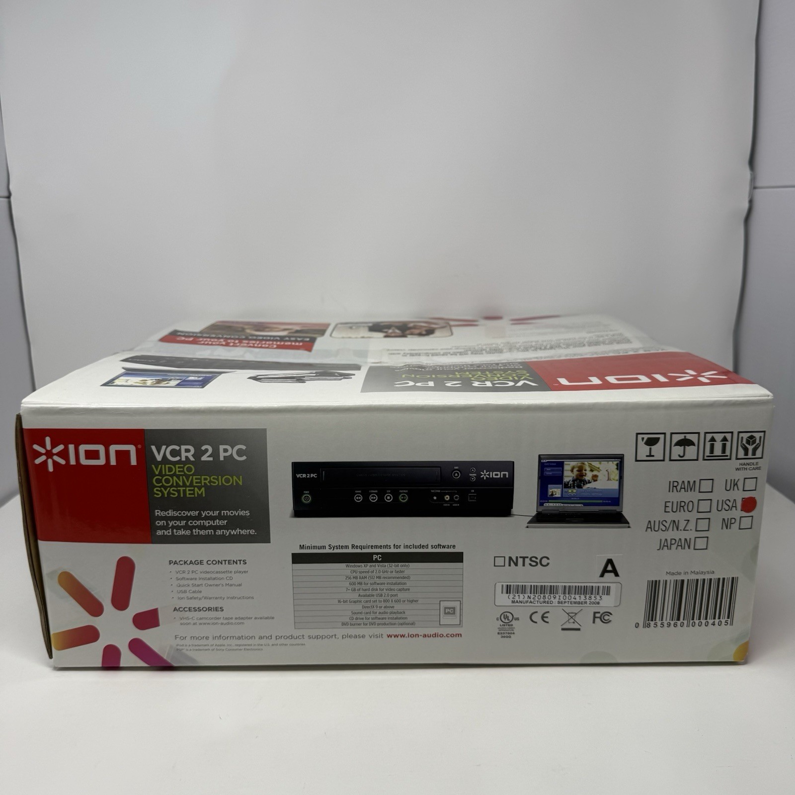 NEW ION VCR 2 PC USB VHS Video to Computer Conversion System Digital Transfer