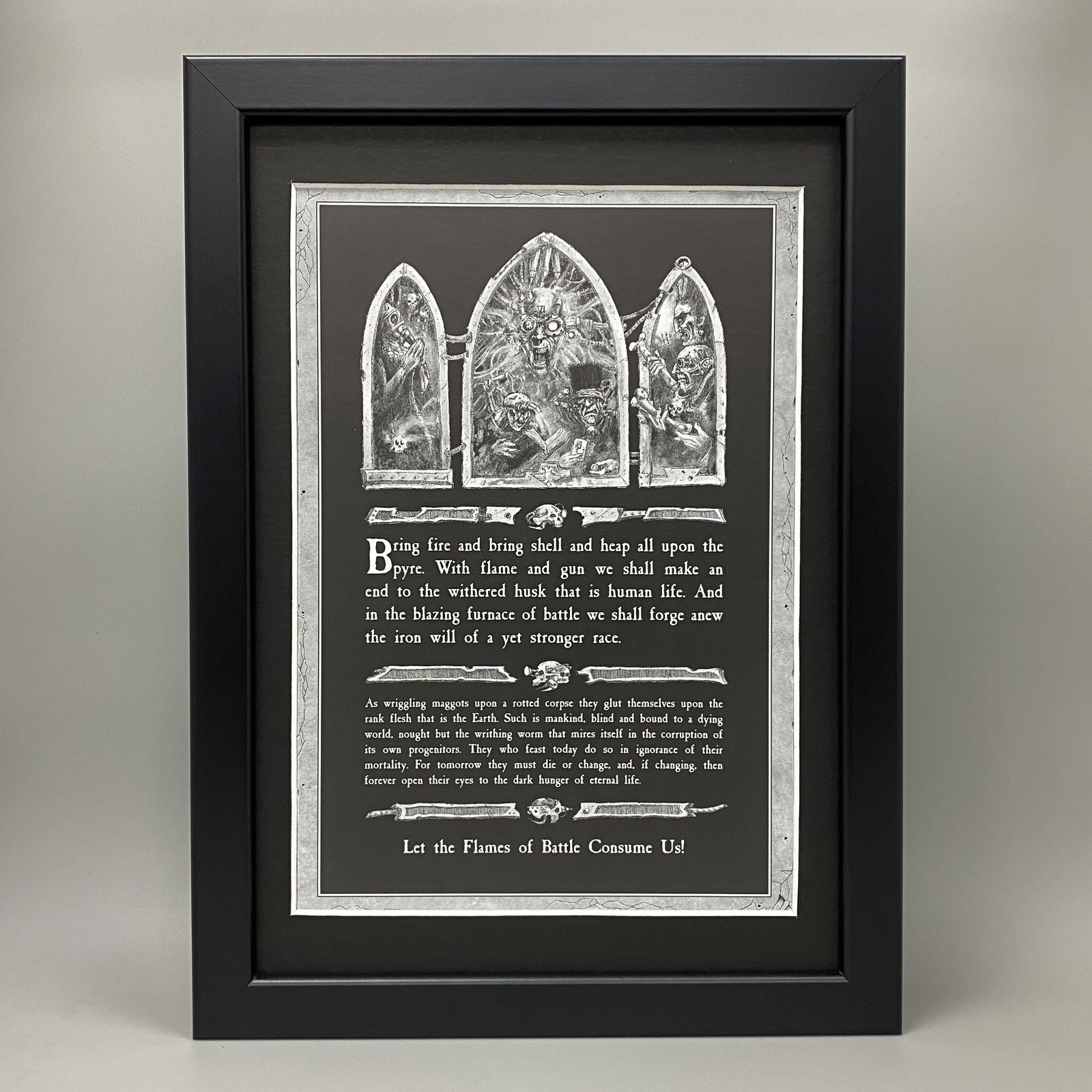 EMPEROR GOLDEN THRONE QUOTE FRAMED ART IMPERIUM WARHAMMER 40K 40,000