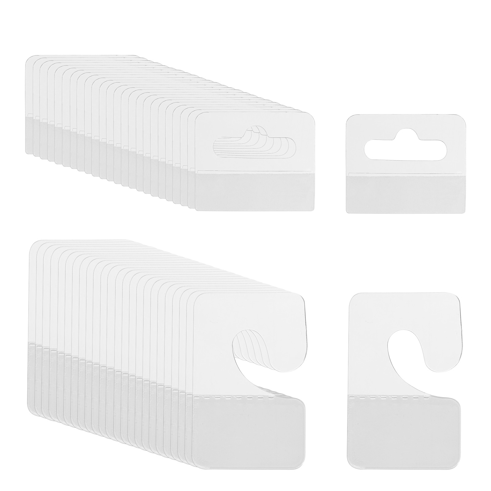 Hang Tabs 1.1x1.7 / 1.2x1.6 Inch, 120 Pcs Adhesive Hanging Tags, 2 Styles