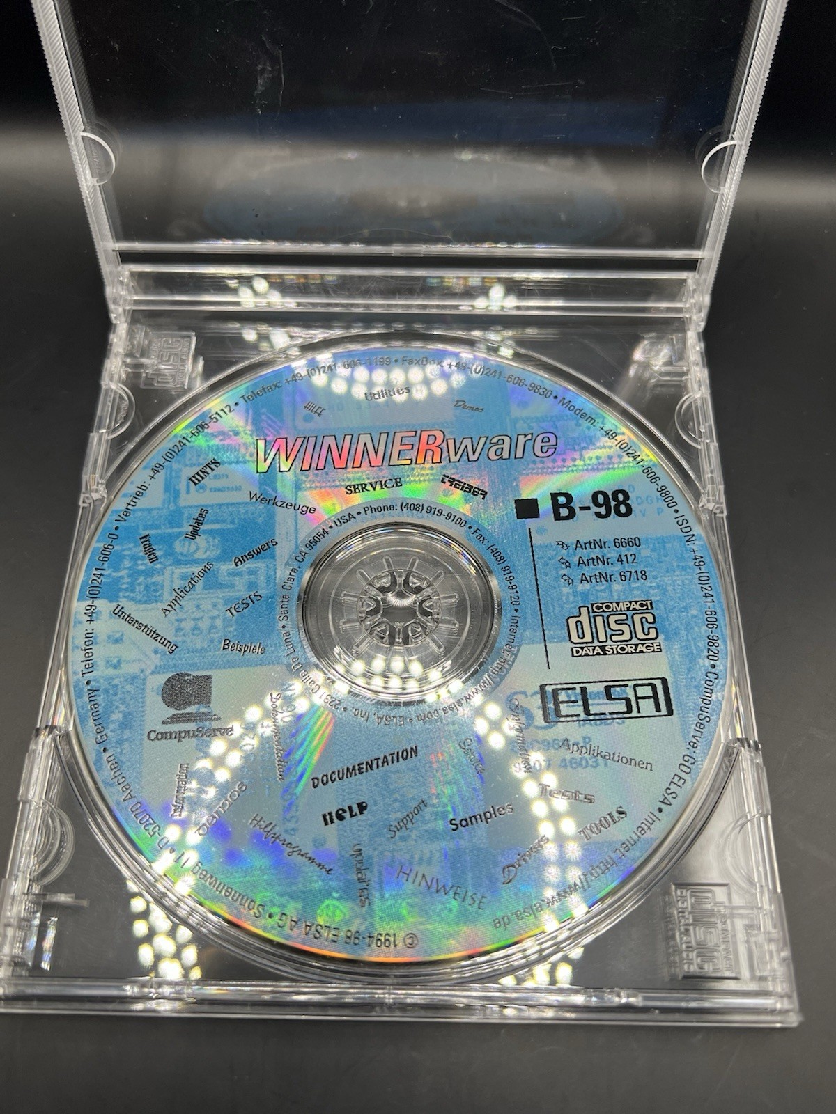 WINNERWARE 1994-96 G-96 DISC ONLY Software Elsa HTF RARE Compact