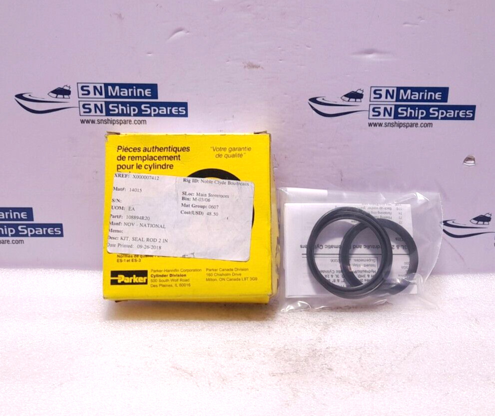 Parker RK2HLTS201 2 Tuff Seal 2H-3L-VH Kit NOV 108894R20 Seal Rod Kit 2In