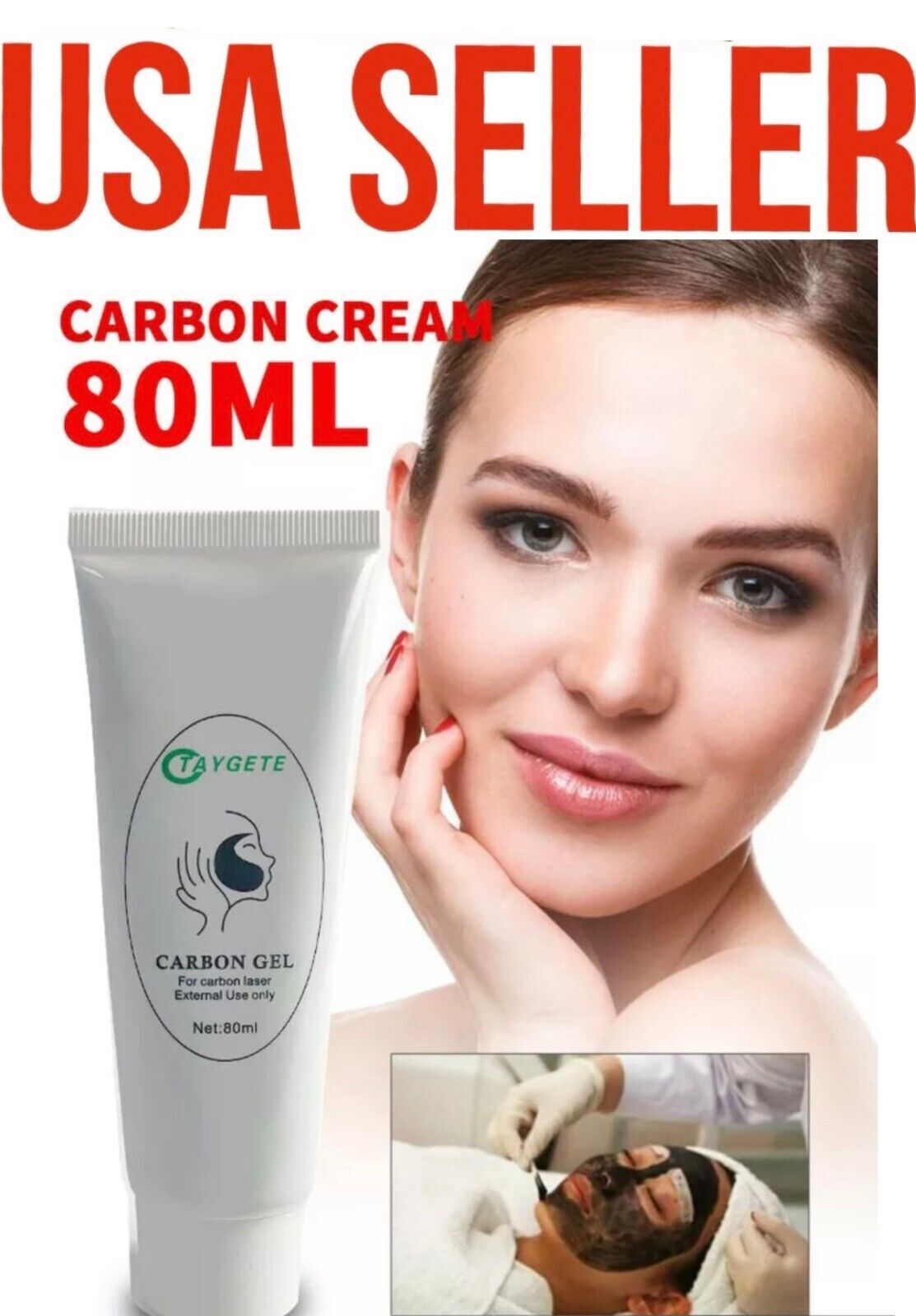 Laser Facial Carbon Gel For Nd Yag Laser Machine Black Doll Skin Rejuvenation