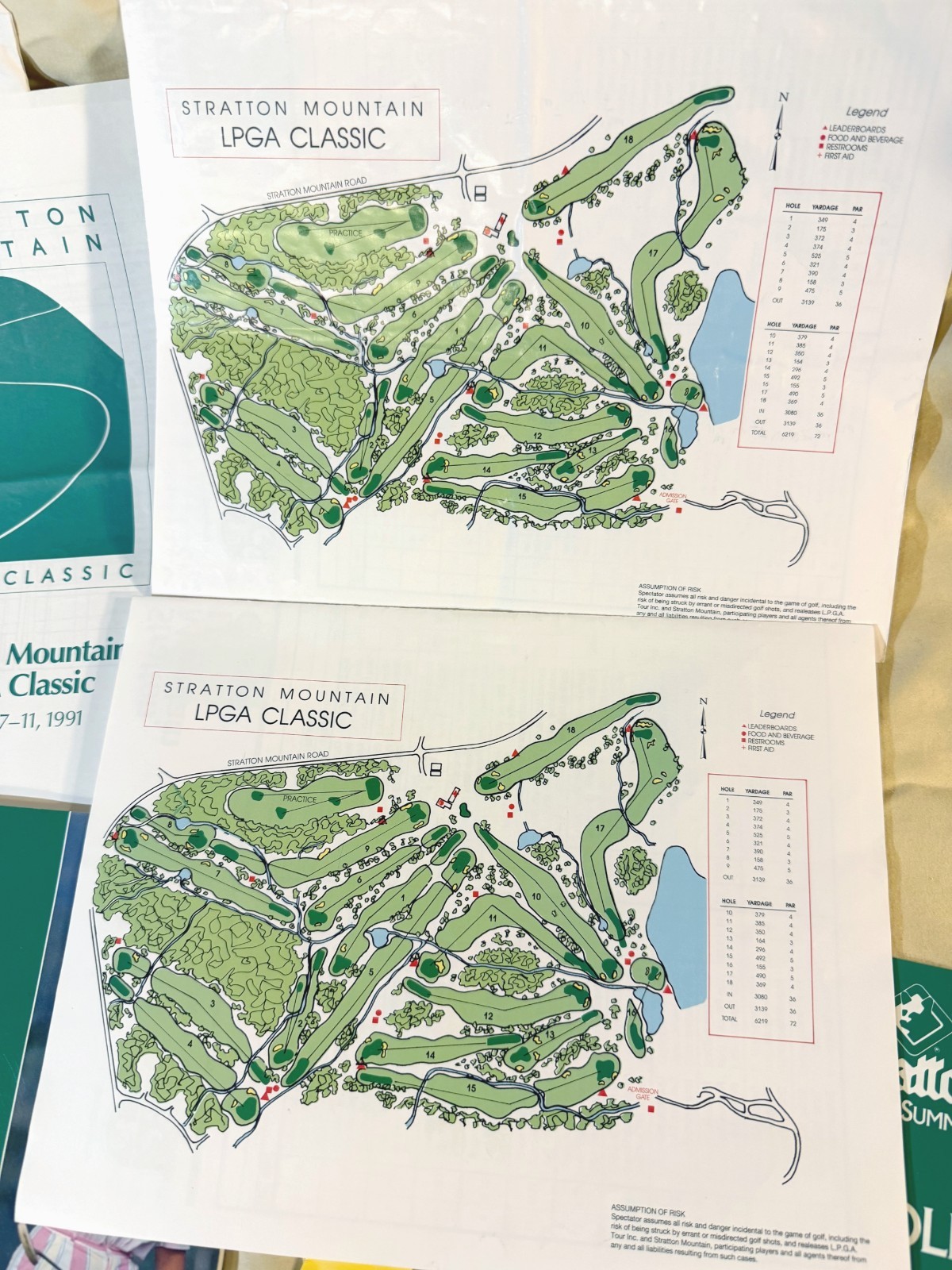 GOLFING 1990-1991 Stratton Mountain LPGA Classic Golf Program Ticket VERMONT