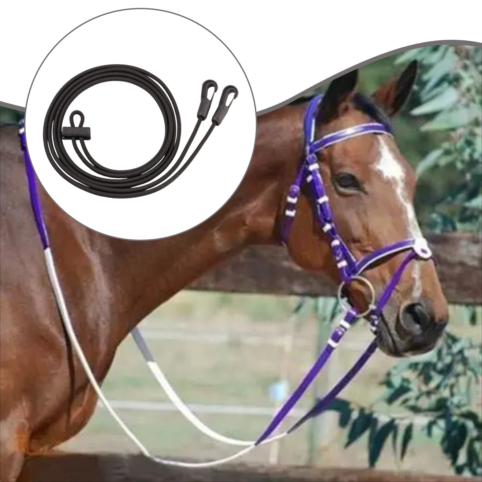 Horse Roping Reins Pulling Training Rope Professional Adjustable Nylon Harness