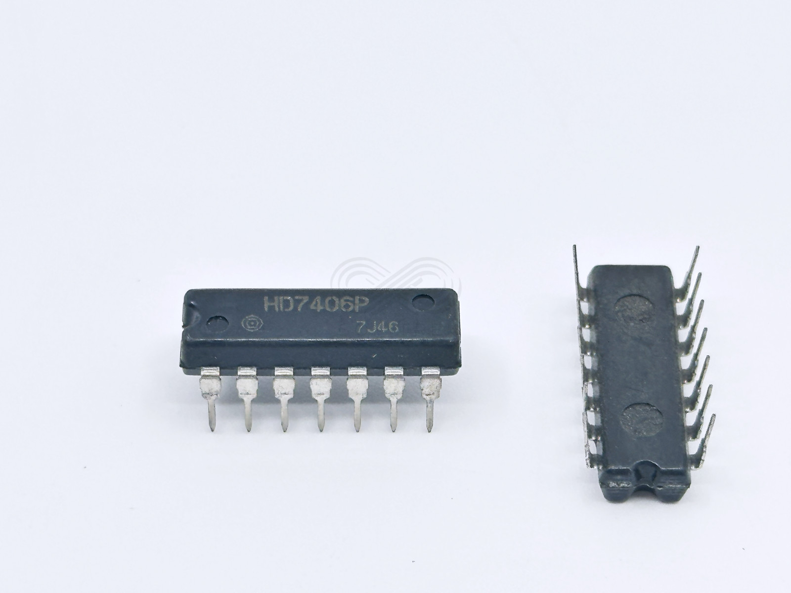 2PCS HD7406P Hitachi Hex Inverter Buffer Driver Open Collector DIP-14
