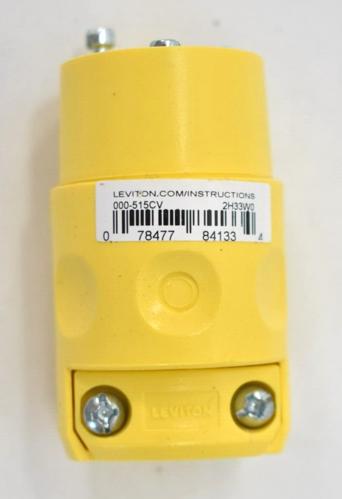Leviton Straight Blade Grounding Connector 2 Pole 125V 15A 000-515CV 2H33W0