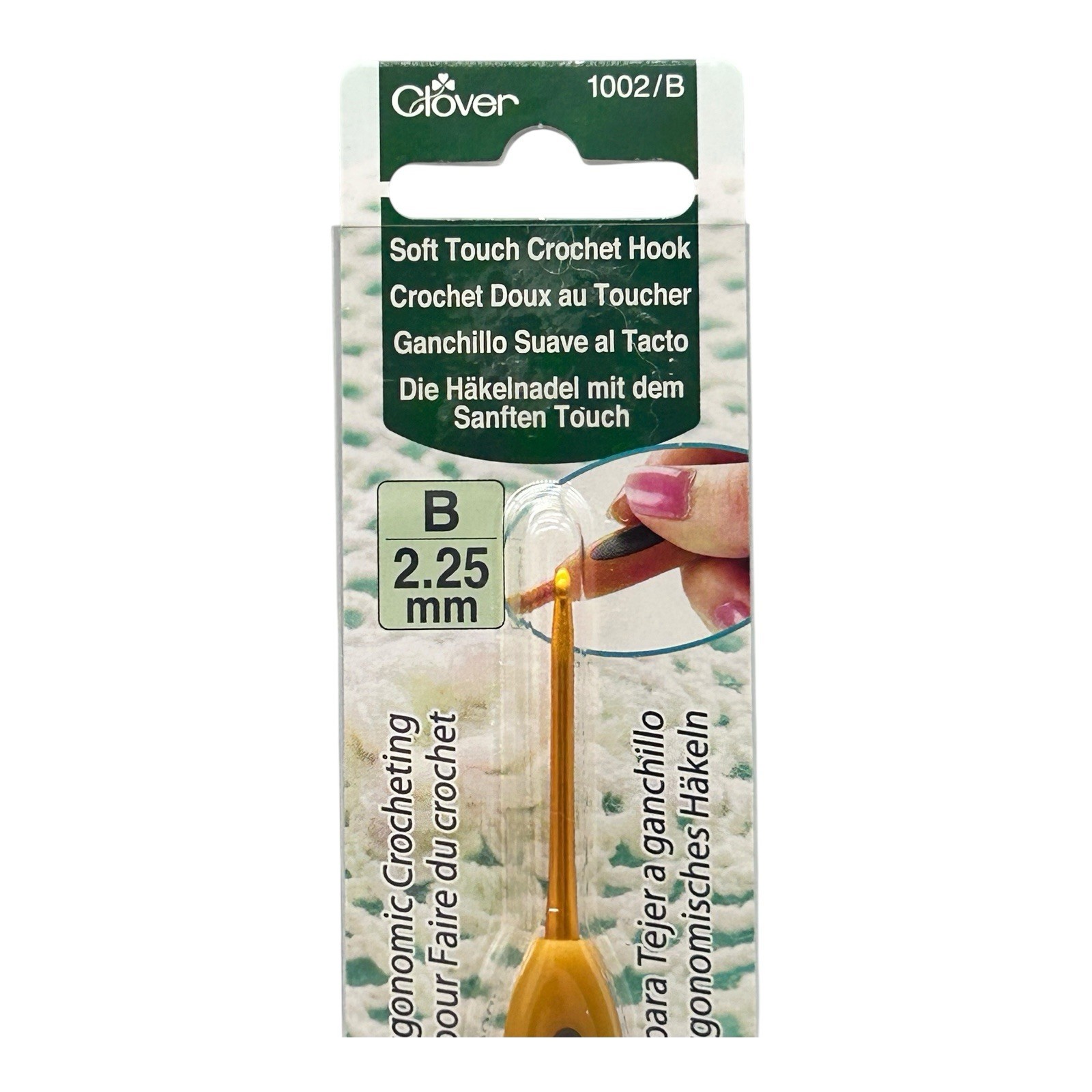 Clover Soft Touch Ergonomic Crochet Hook B 2.25 mm NEW