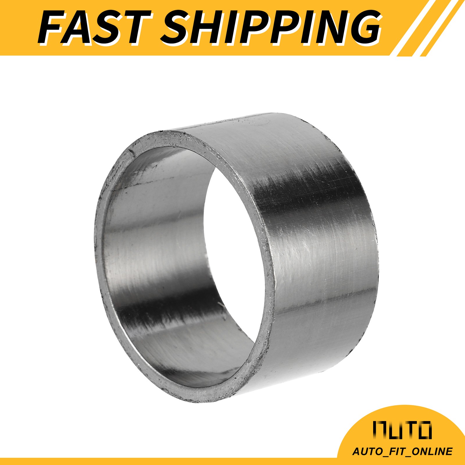 Single Graphite Titanium Tone Motorcycle Exhaust Muffler Pipe Gasket Universal