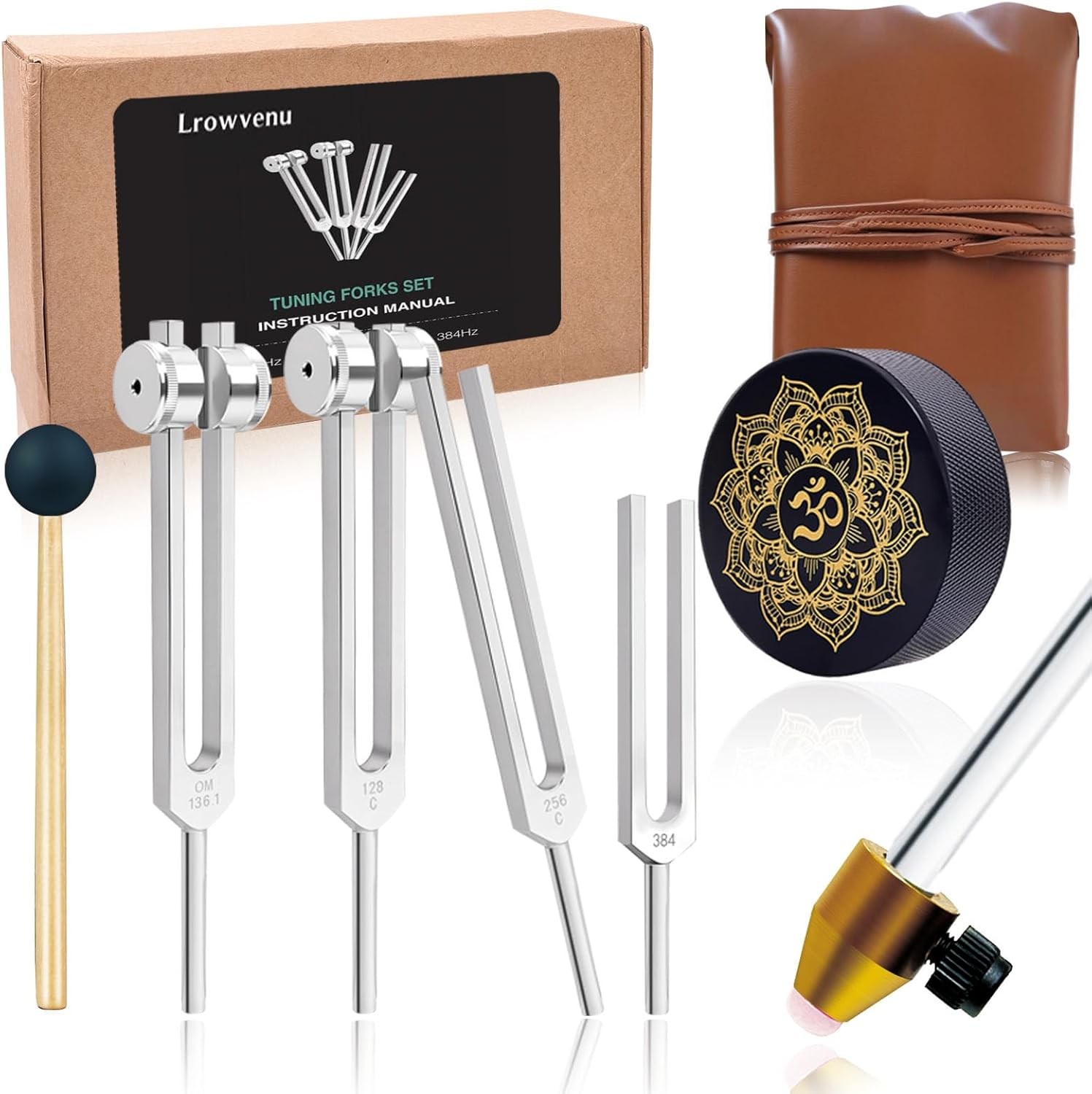 Tuning Forks for Healing Set – 128Hz, 136Hz, 256Hz, 384Hz. Body Tuning Forks ...