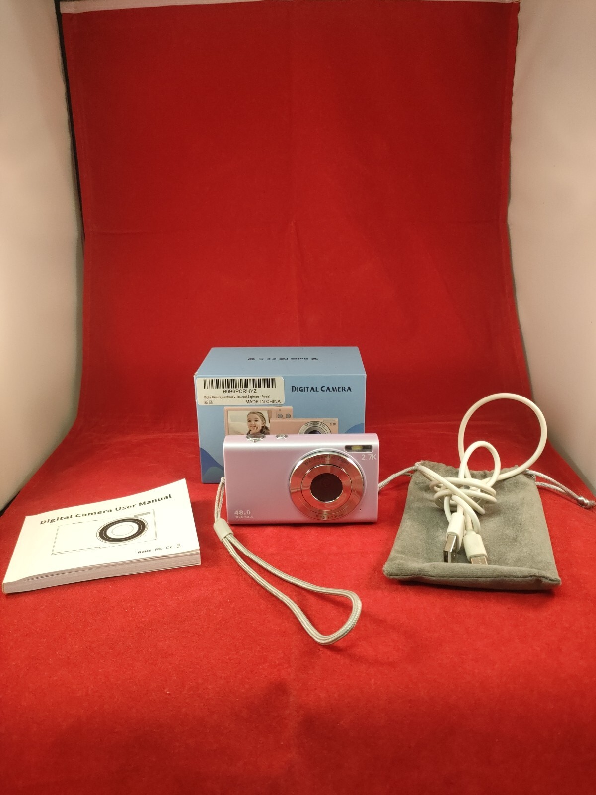 Purple Digital Camera DC402 48.0MP USB C Charge Port