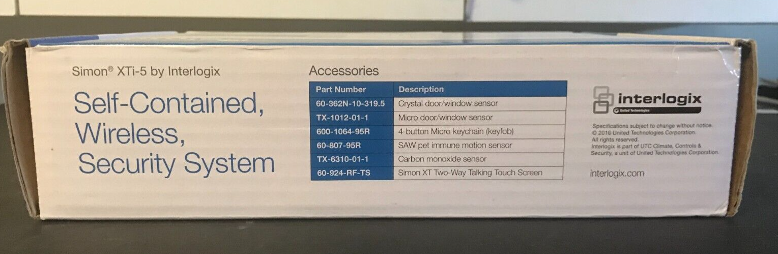 Brand New Interlogix Simon 80-632-3N-XT5 Panel + Transformer (missing battery)