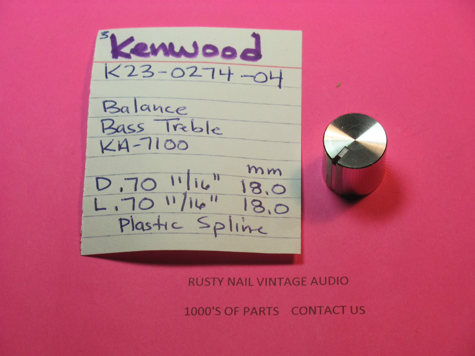📈 KENWOOD K23-0274-04 BALANCE BASS TREBLE KNOB KA-7100
